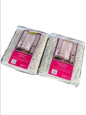 Sheer Sparkling Dots Tab Top Curtain Panels